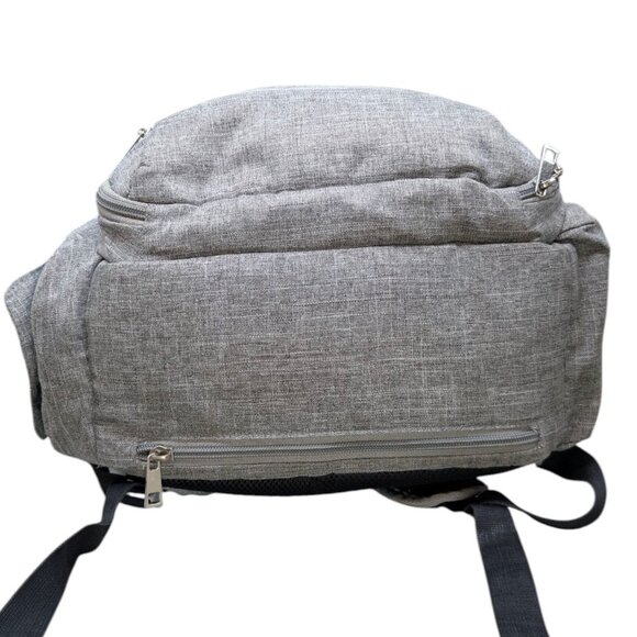 Cisco Raffi Backpack Diaper Bag Unisex Light Grey Many Pockets 15" - Picture 6 of 15